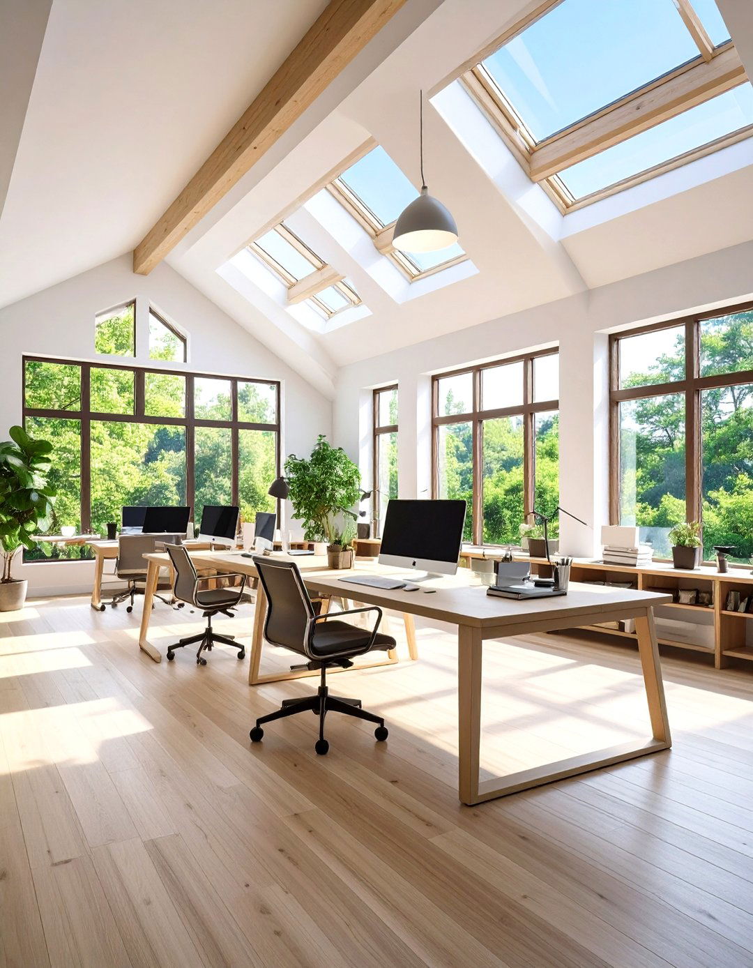 Vaulted Ceiling with Transom Windows - 20 Vaulted Ceiling Ideas