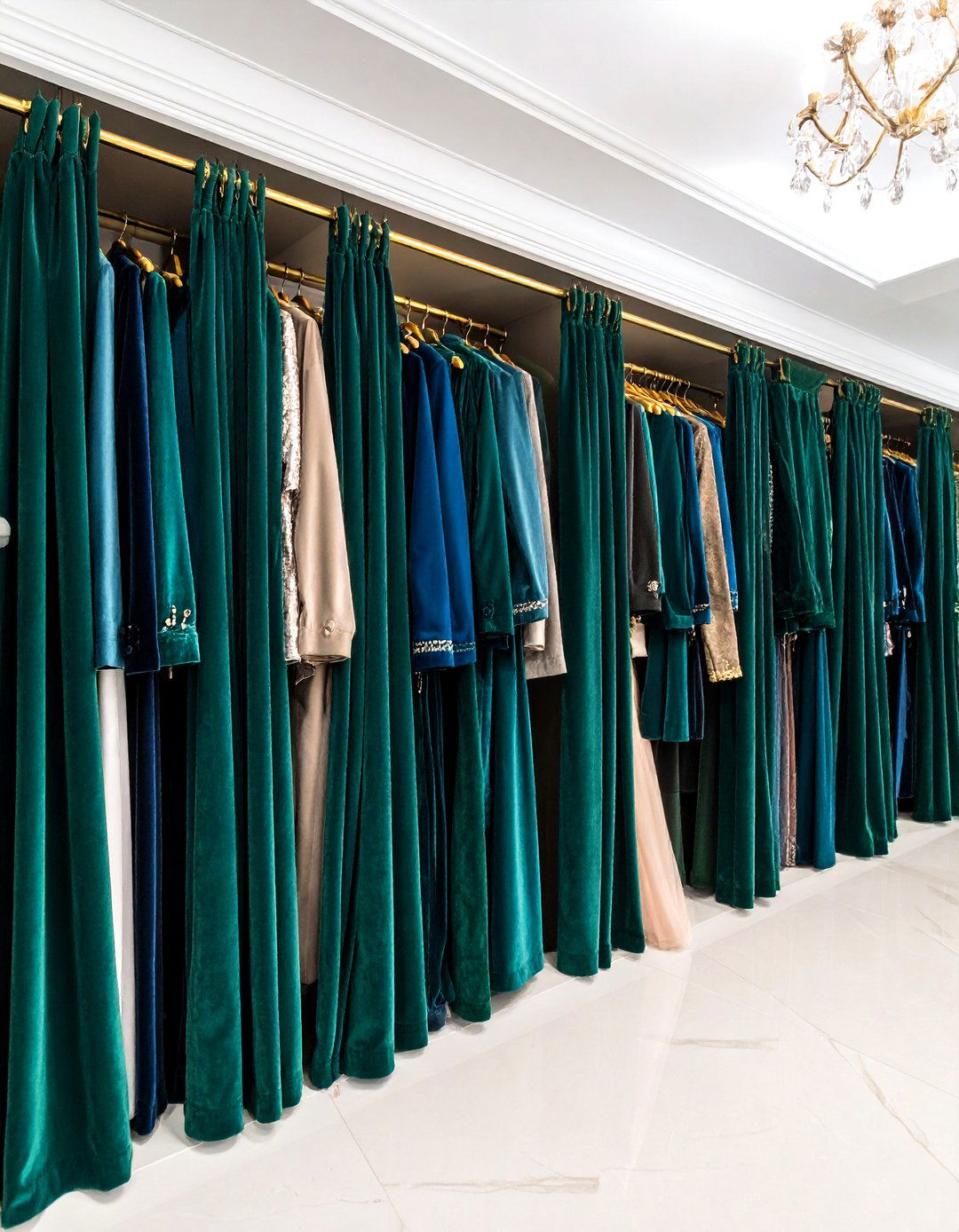 Velvet Closet Curtain Luxury Touch - 20 closet curtain ideas