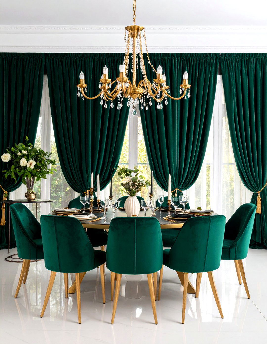 Velvet Dining Room Curtains for Quiet Luxury - 20 Dining Room Curtain Ideas