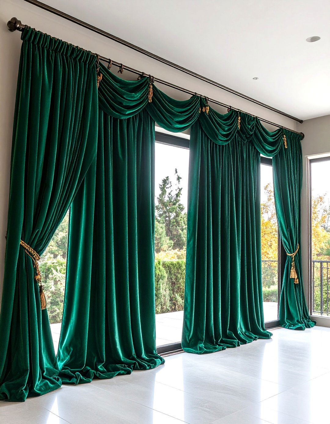 Velvet Drapery - 20 Sliding Door Curtain Ideas