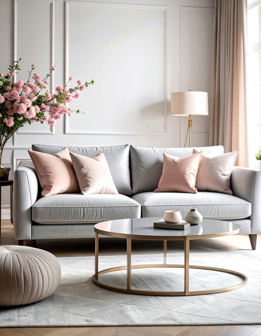 Velvet Fabrics in Silver Tones - 20 Silver Living Room Ideas
