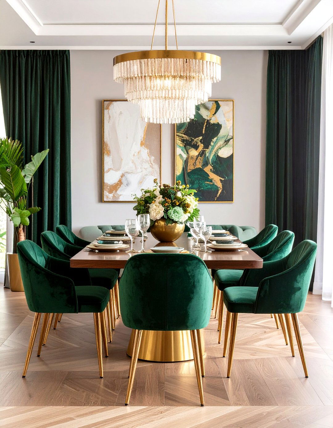 Velvet Opulence Luxury Dining Room - 20 Luxury Dining Room Ideas