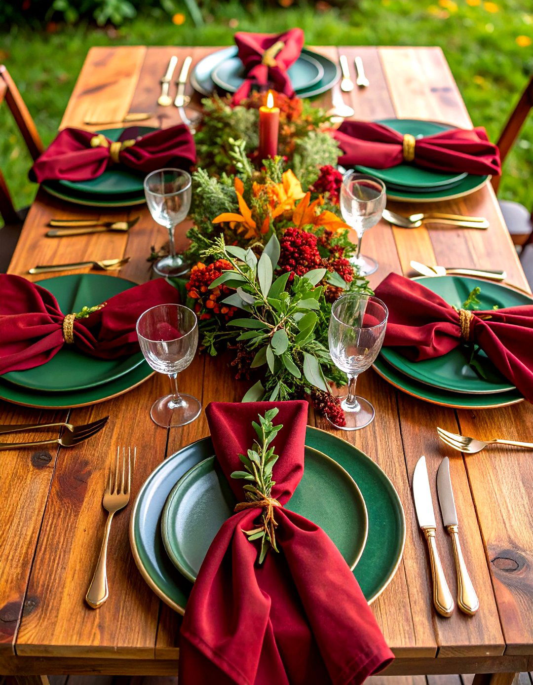 Velvet Ribbon Friendsgiving Napkins - 20 Friendsgiving Decor Ideas