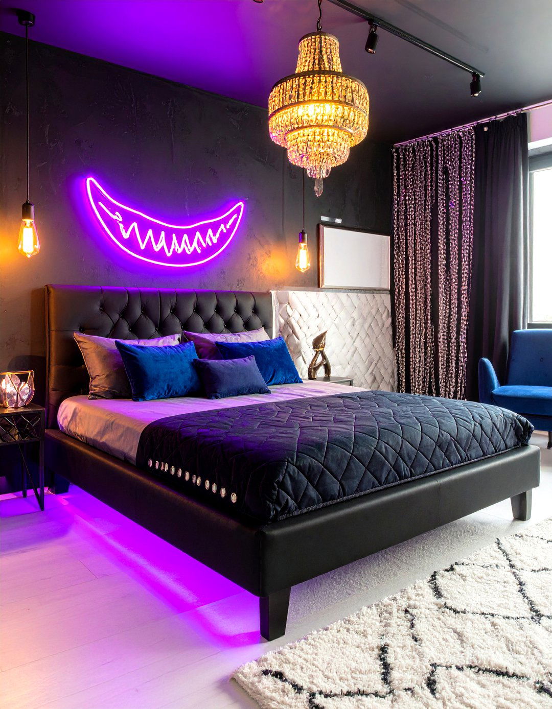 Venom Symbiote Neon Marvel Bedroom - 20 Marvel Bedroom Ideas