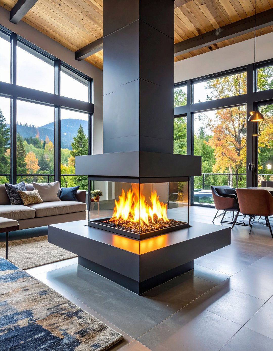 Vent Free Gas Fireplace for Loft Living - 20 Gas Fireplace Ideas