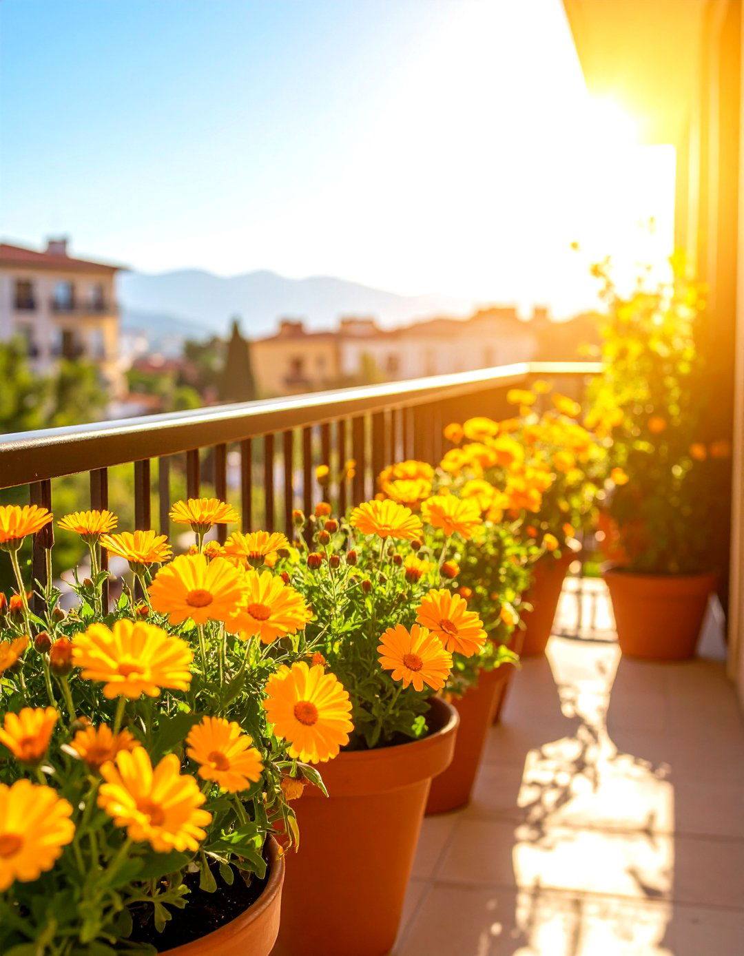 Versatile Calendula Balcony Glow - 20 Flowering Plants for Balcony