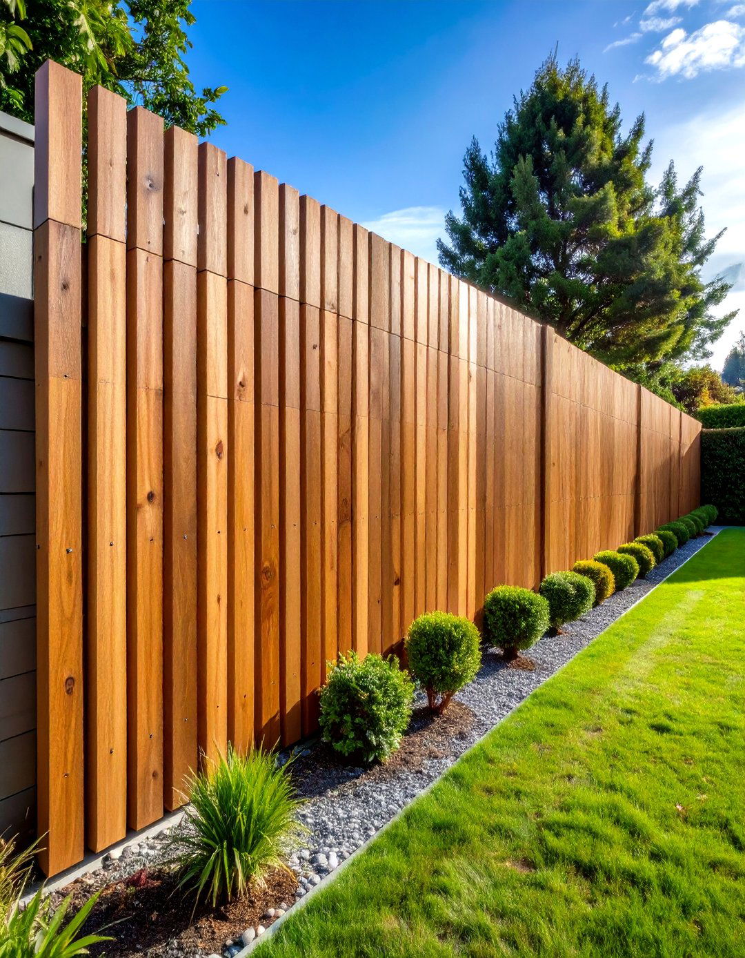 Vertical Board Wood Retaining Wall - 20 Wood Retaining Wall Ideas