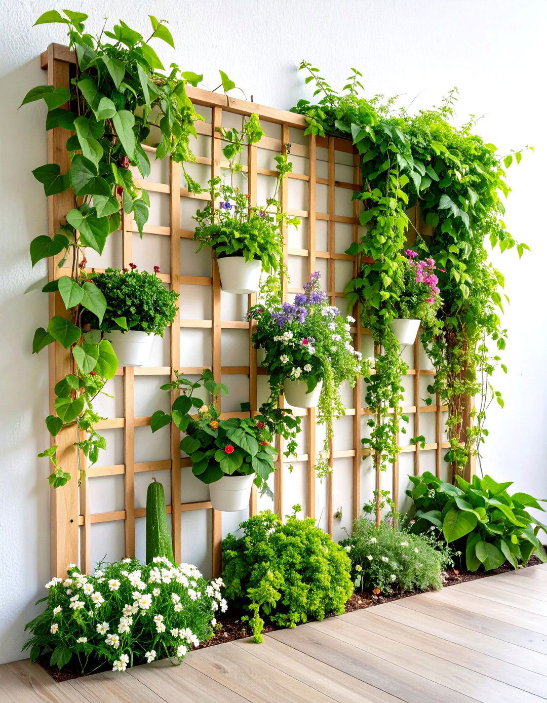 Vertical Corner Garden with Climbing Plants - 20 Corner Garden Ideas