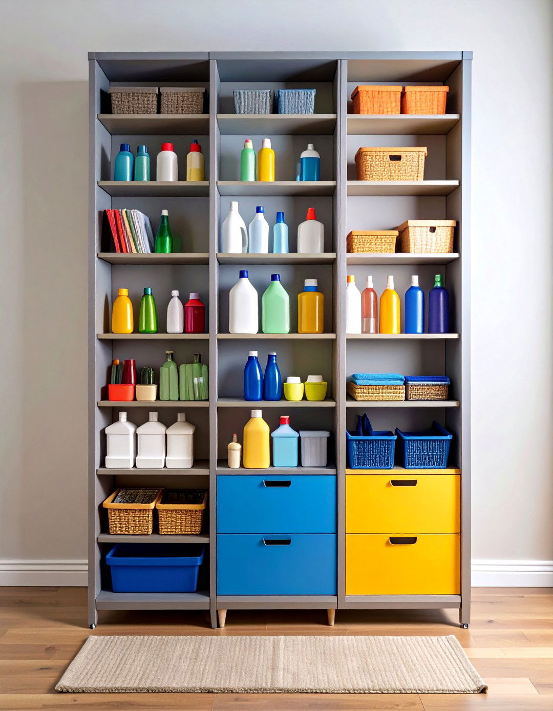 Vertical Floor to Ceiling Cabinets - 20 Small Utility Room Ideas