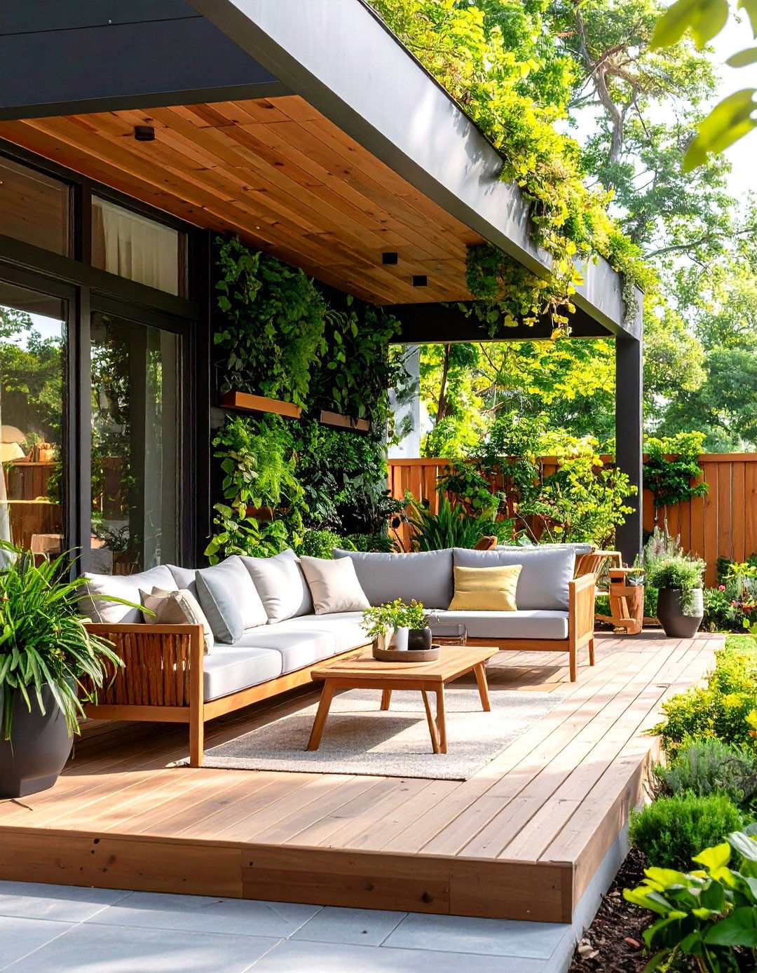 Vertical Garden Modern Front Porch Wall - 20 Modern Front Porch Ideas