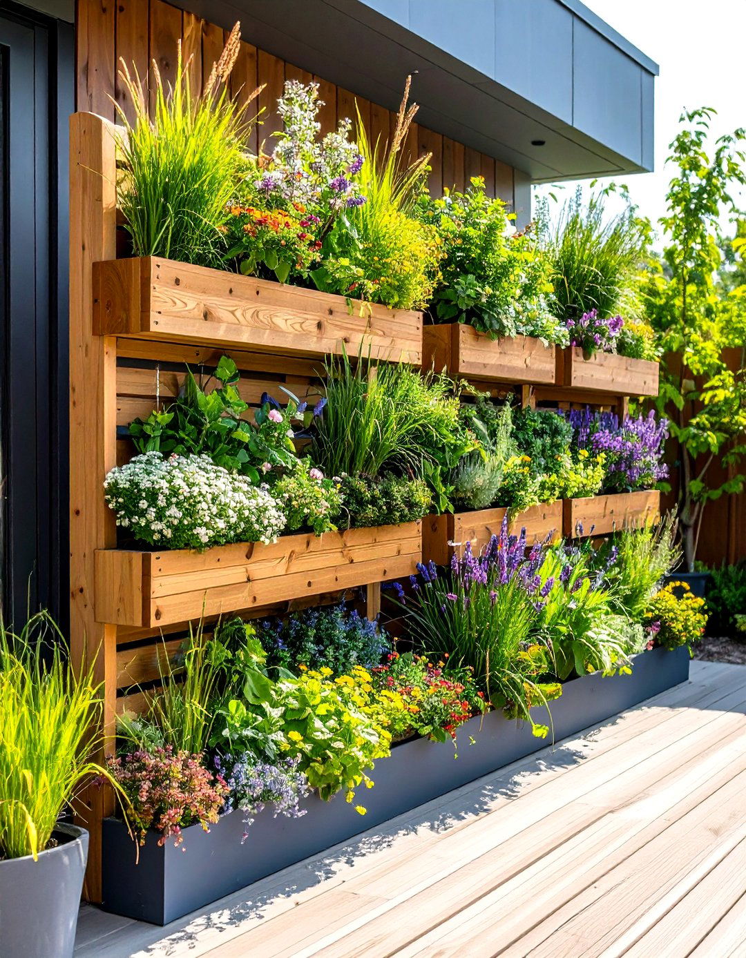 Vertical Garden Planter Outdoor Privacy Screen - 20 Outdoor Privacy Screen Ideas