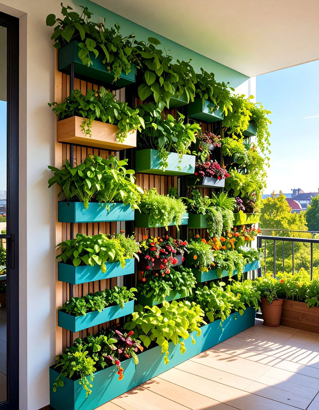 Vertical Garden Walls for Living Balcony Shade - 20 Balcony Shade Ideas