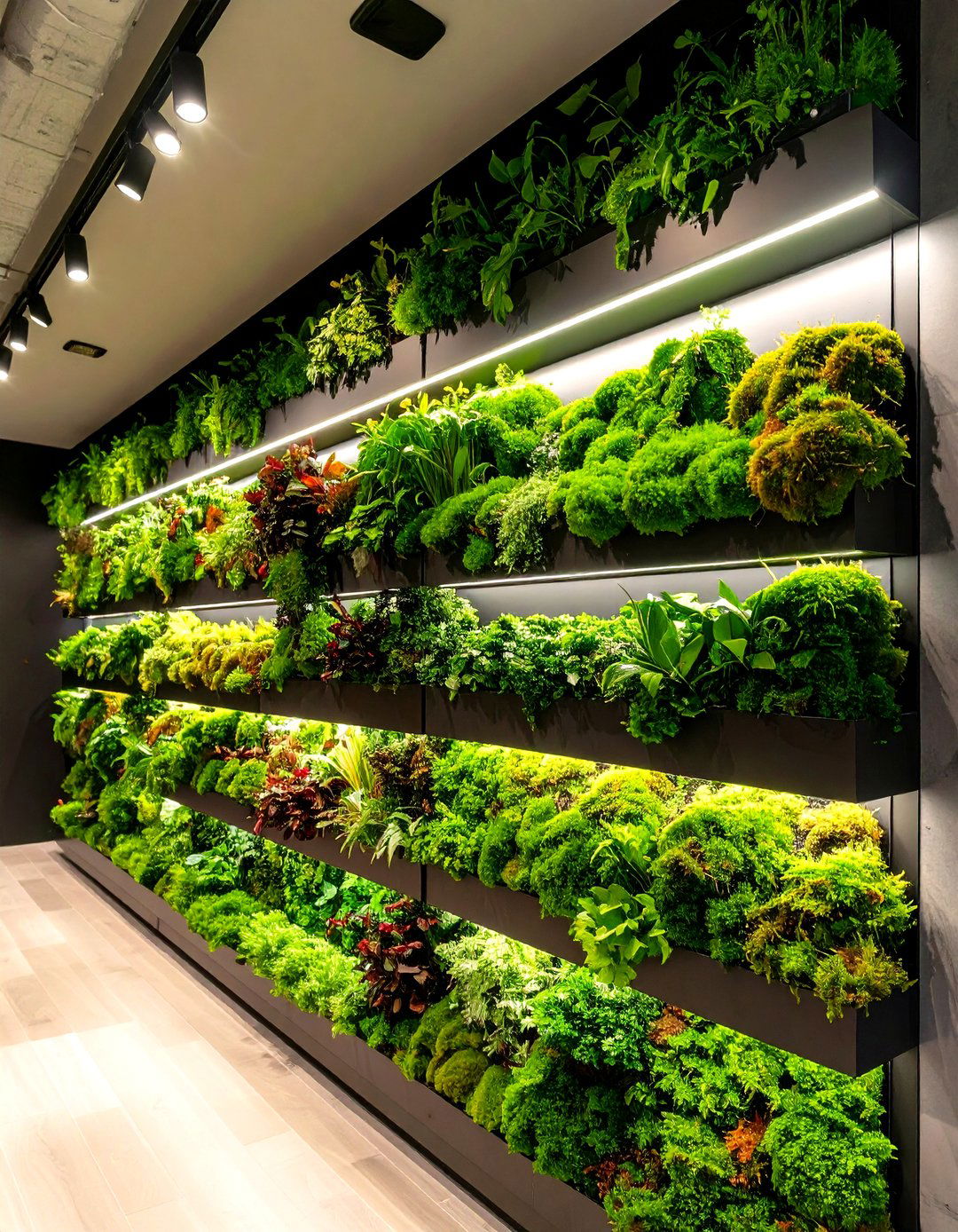Vertical Green Wall Installations - 20 Small Salon Interior Design Ideas