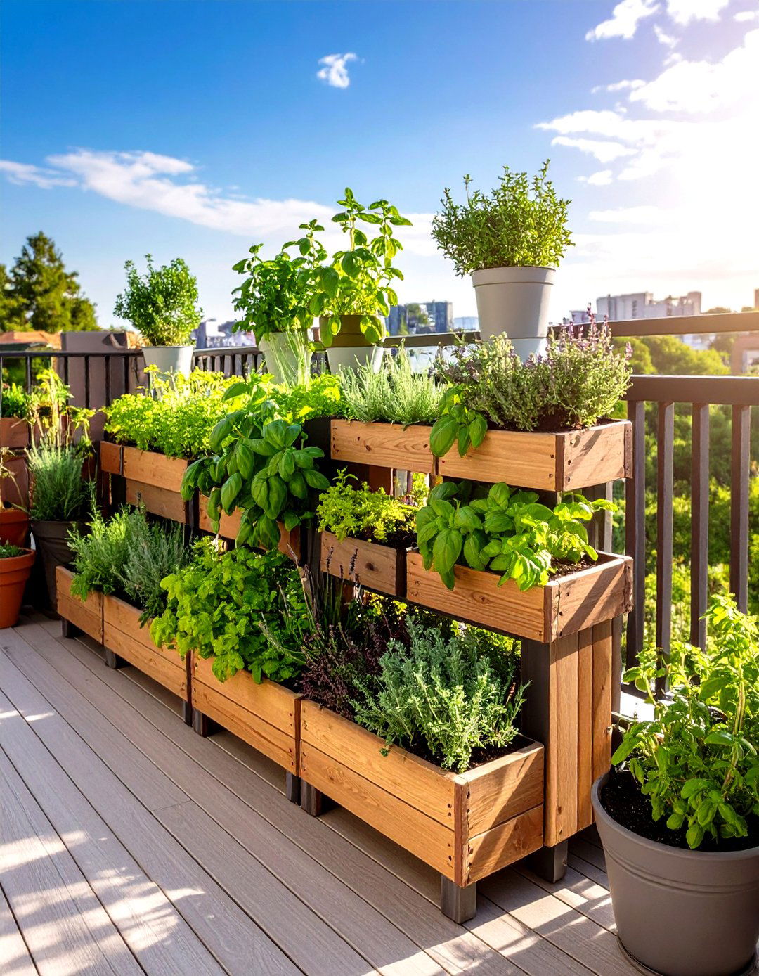 Vertical Herb Container Garden - 20 Container Garden Ideas