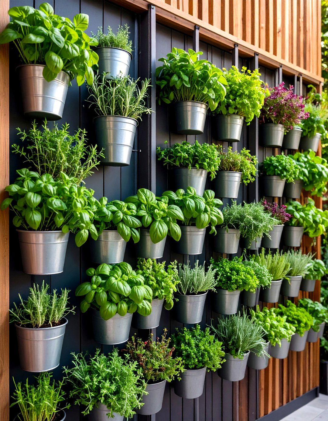 Vertical Herb Garden Wall for Kitchen Freshness - 20 Garden Wall Ideas