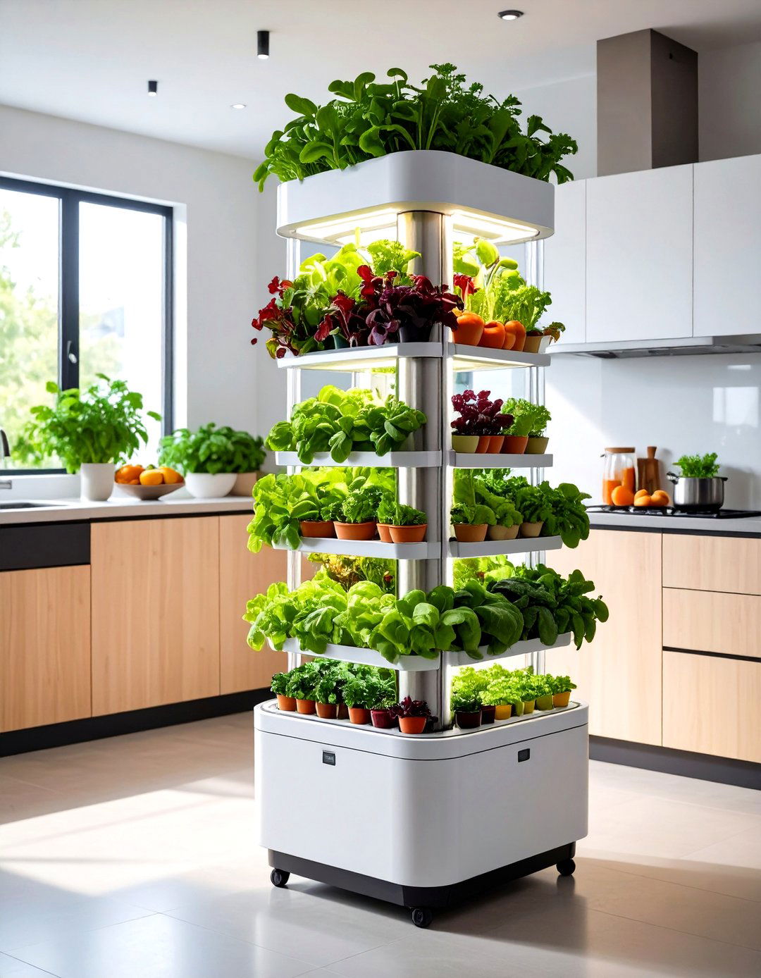 Vertical Hydroponic Indoor Garden Tower - 20 Indoor Garden Ideas