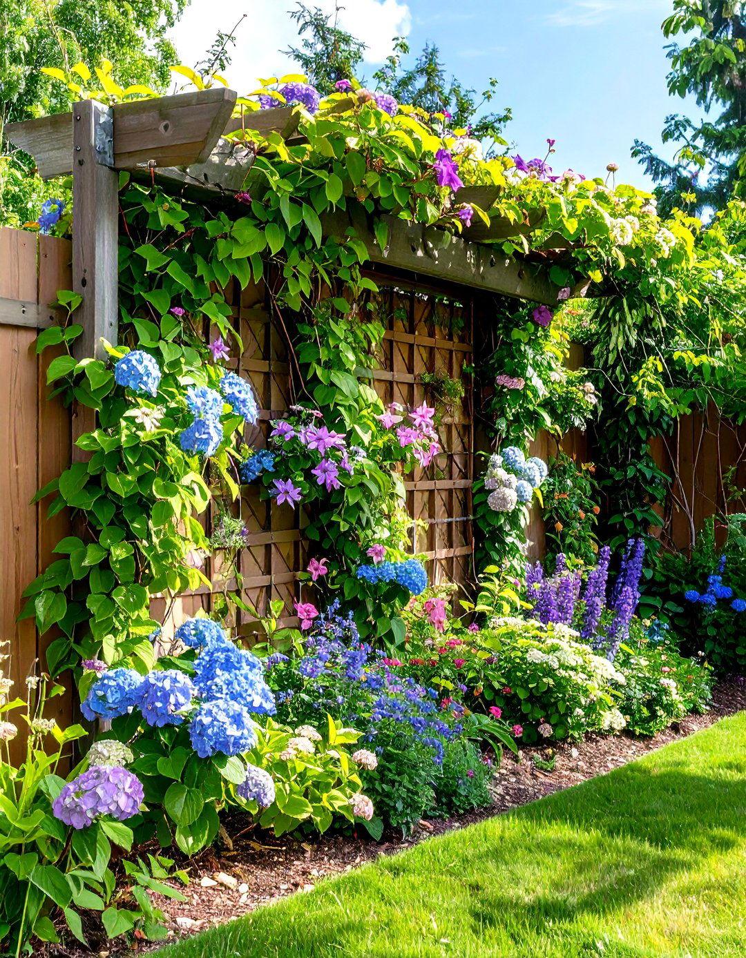 Vertical Interest with Vines - 20 Shade Garden Design Ideas