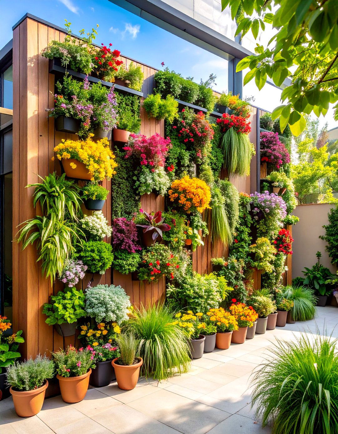 Vertical Living Wall Garden Centerpiece - 20 Garden Centerpiece Ideas