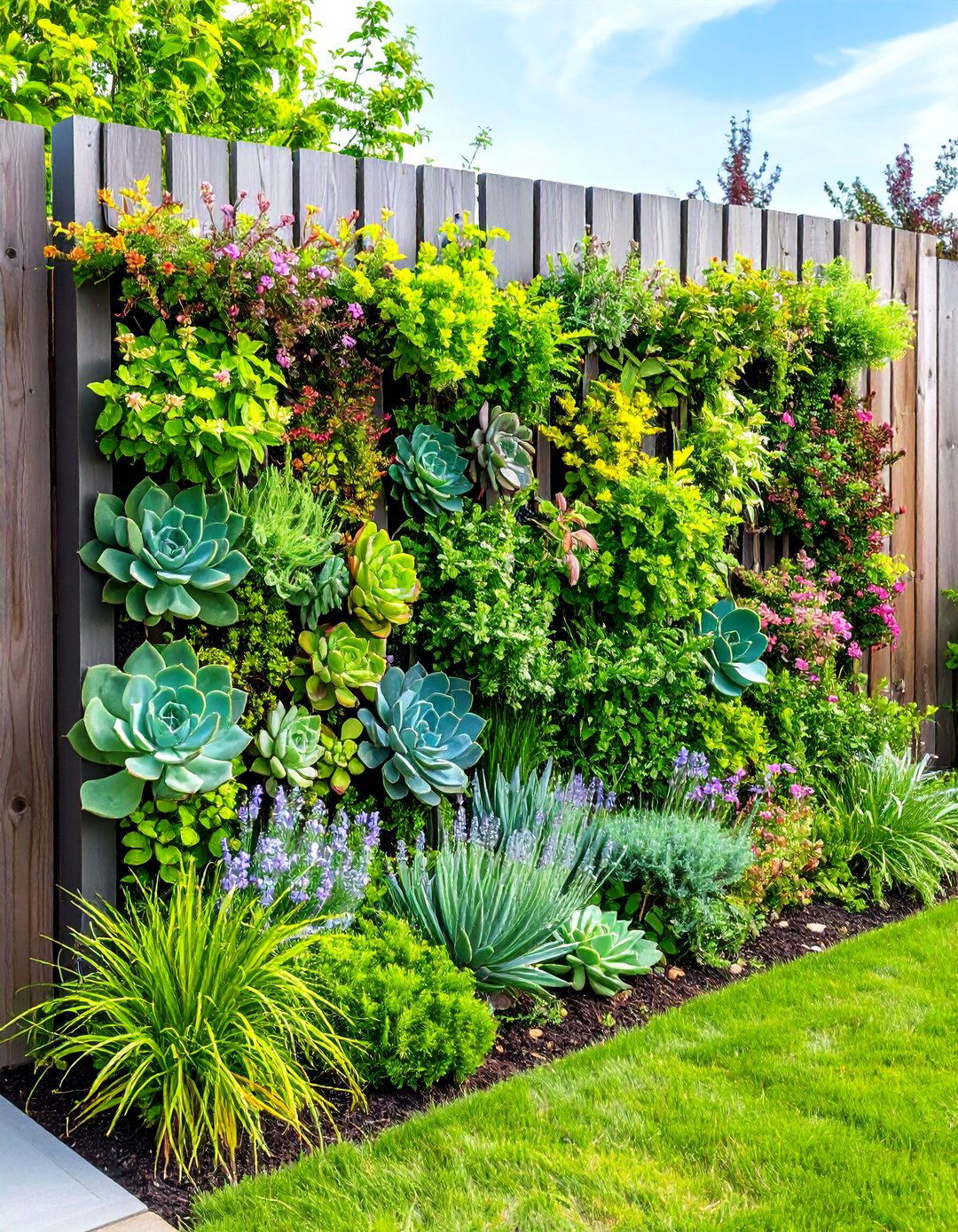 Vertical Living Walls - 20 Small Front Yard Landscaping Ideas