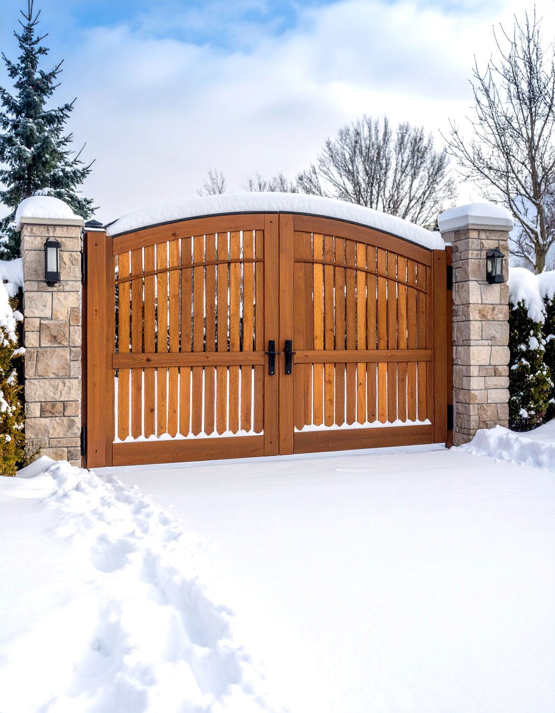 Vertical Pivot Driveway Gate - 20 Driveway Gate Ideas