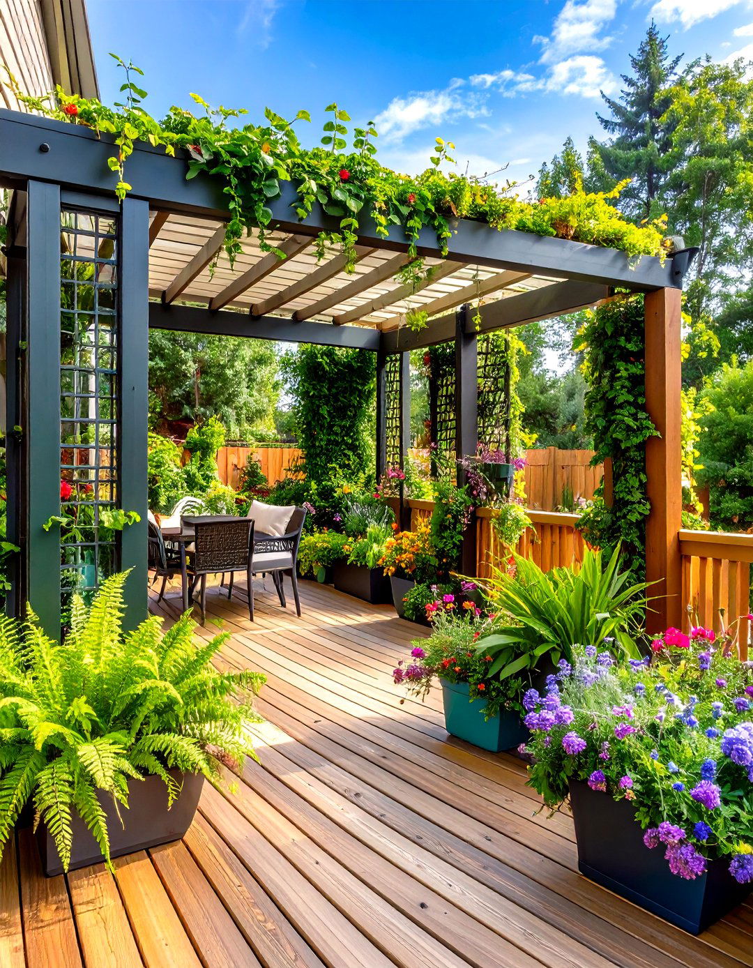 Vertical Planter Walls - 20 Screened-in Deck Ideas