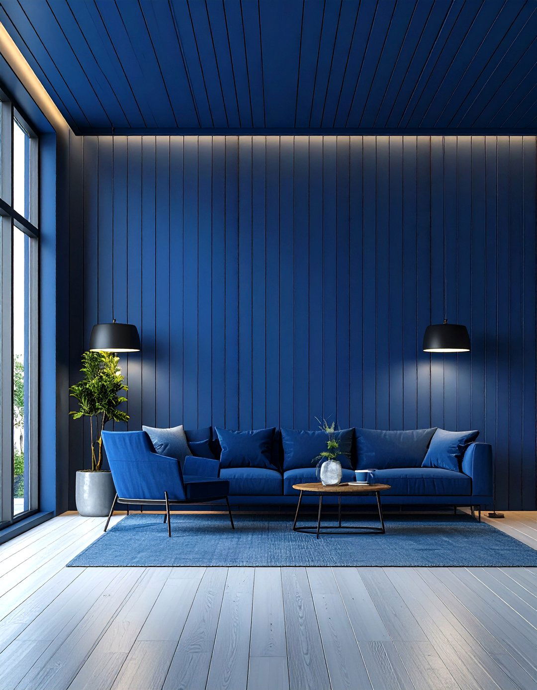 Vertical Shiplap Half Wall Paneling for Lofty Ceilings - 20 Half Wall Paneling Ideas