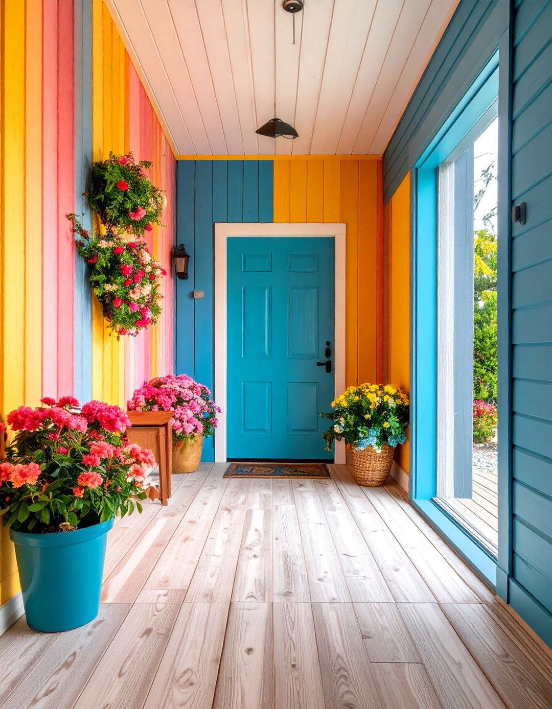 Vertical Shiplap for Height Illusion - 20 Shiplap Wall Entryway Ideas