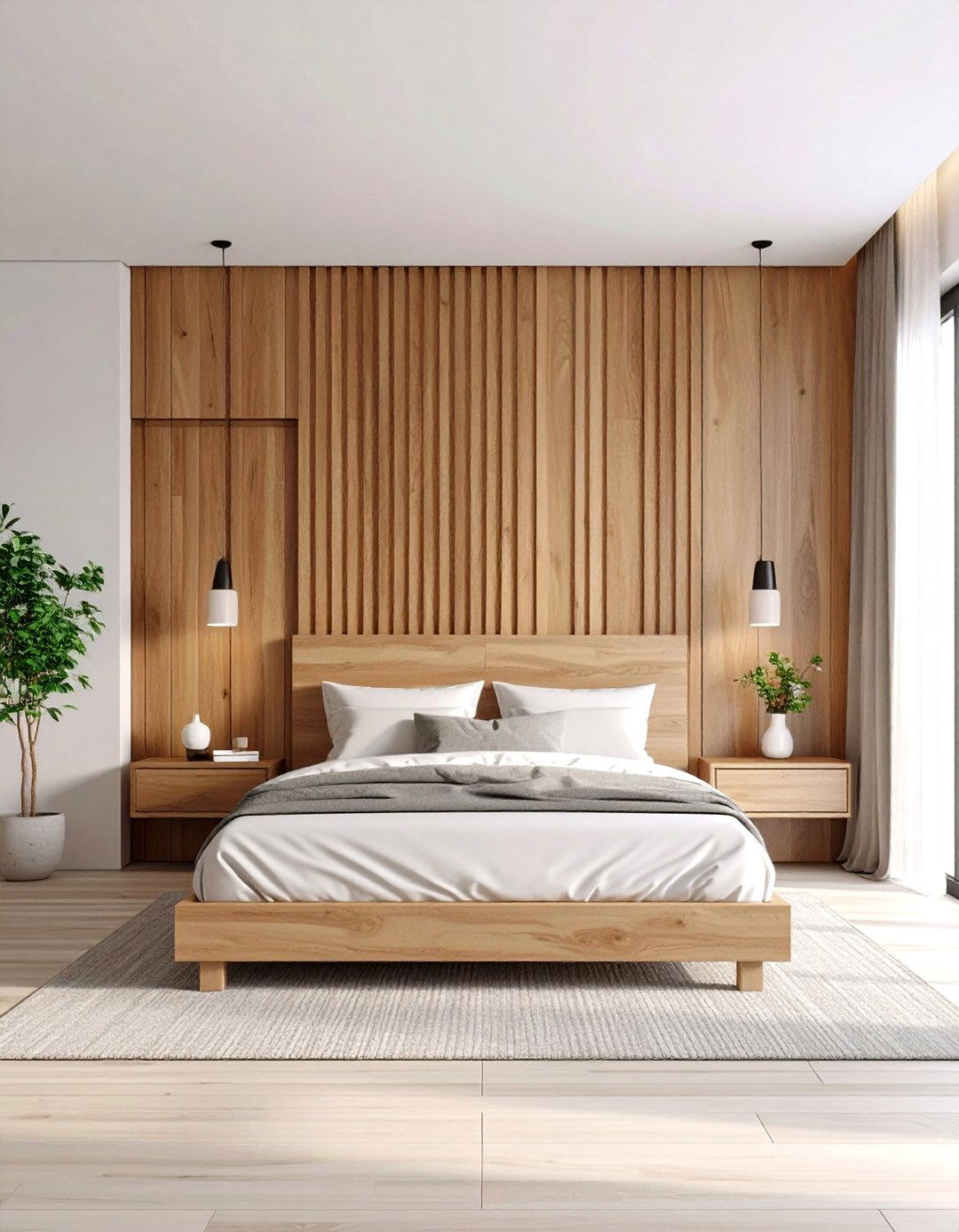 Vertical Slat Panels with Hidden Doors - 20 Wall Paneling Ideas