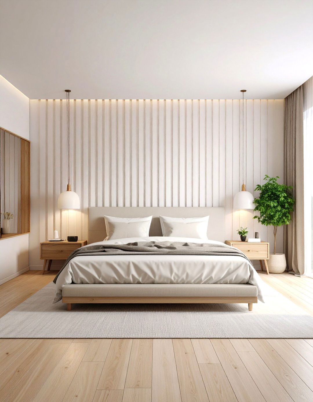 Vertical Slat Wood Trim Accent Wall - 20 Wood Trim Accent Wall Ideas