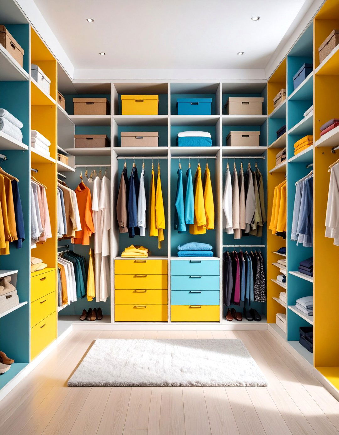 Vertical Space Maximizing Open Closet - 20 Open Closet Ideas