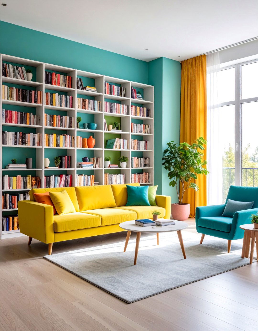 Vertical Space Utilizing Condo Living Room Maximization - 20 Condo Living Room Ideas