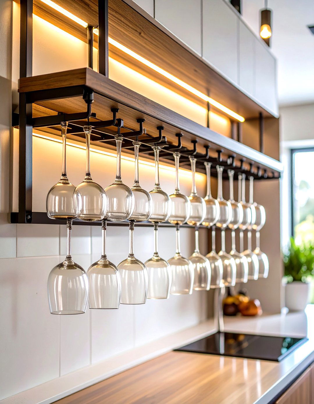 Vertical Stemware Racks - 20 Wall Storage Ideas