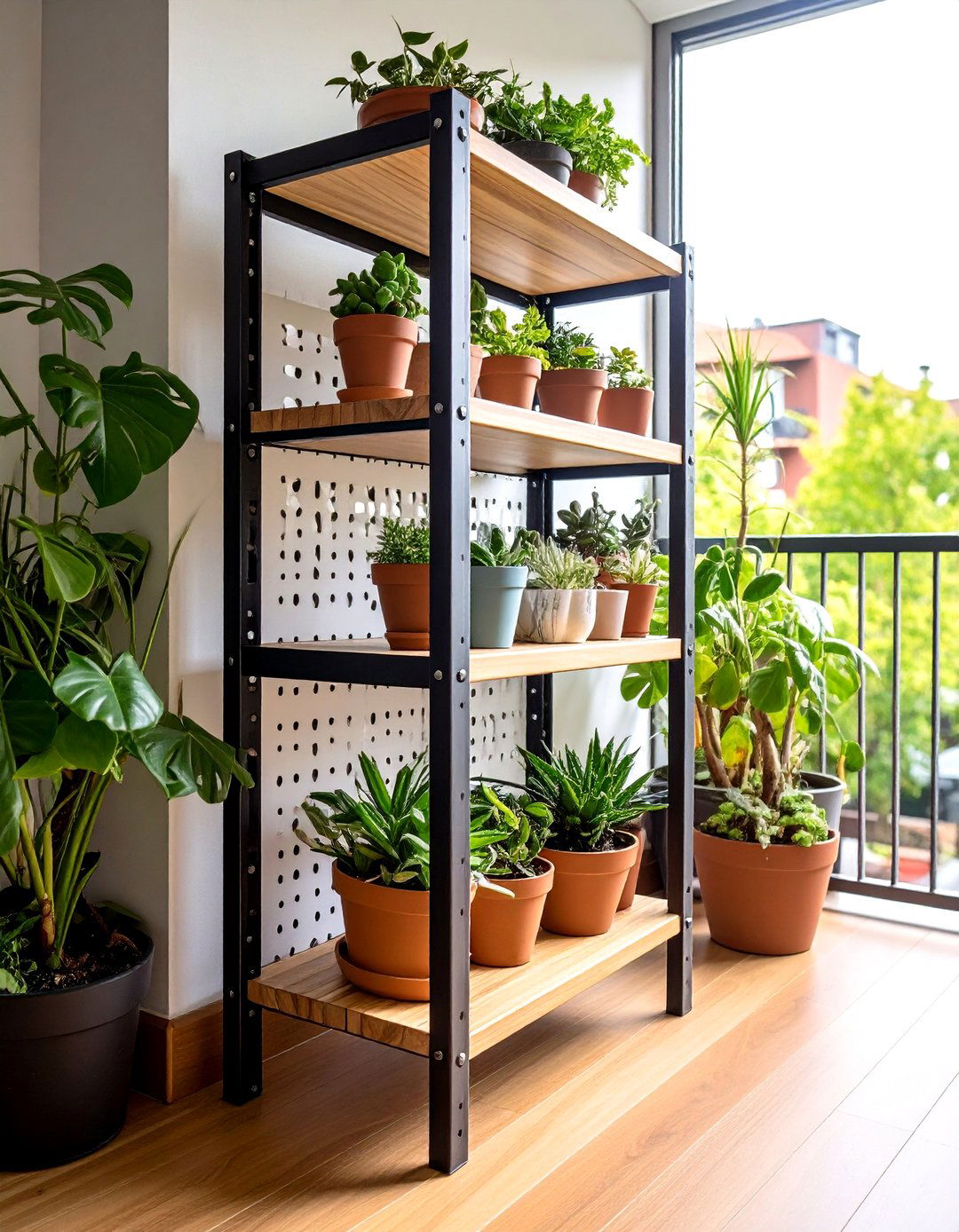 Vertical Storage Solutions for Small Balcony Offices - 20 Balcony Office Ideas