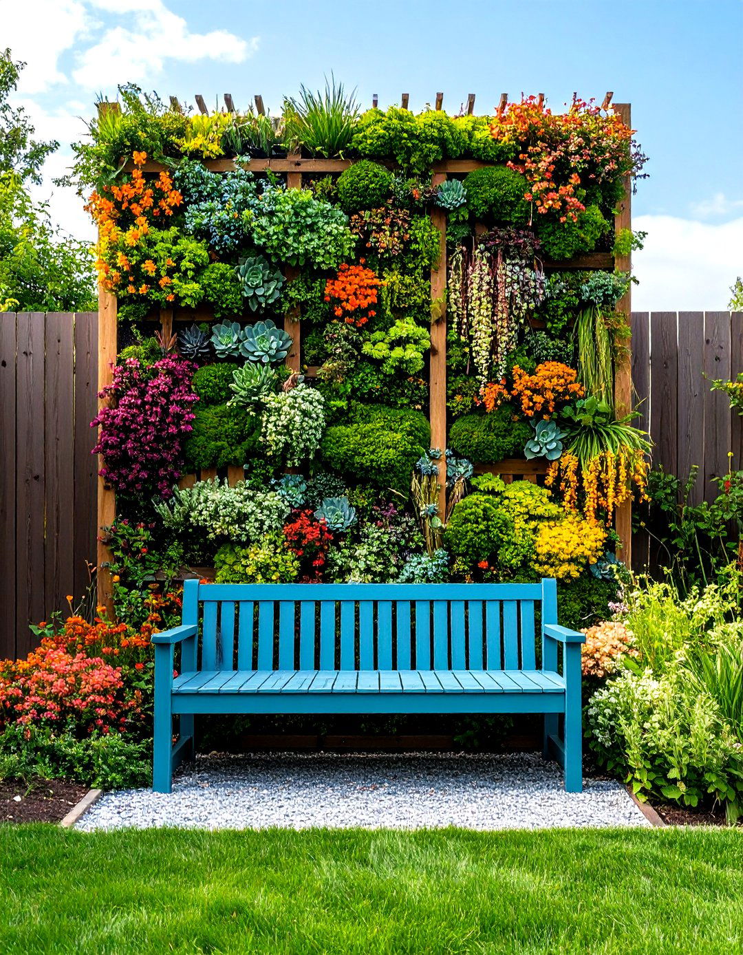 Vertical Succulent Wall Garden Nook - 20 Garden Nook Ideas