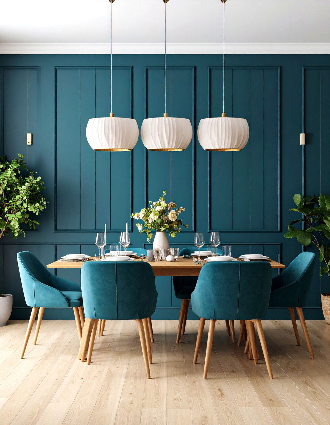 Vertical Tongue and Groove Paneling for Lofty Lines - 20 Dining Room Wall Paneling Ideas