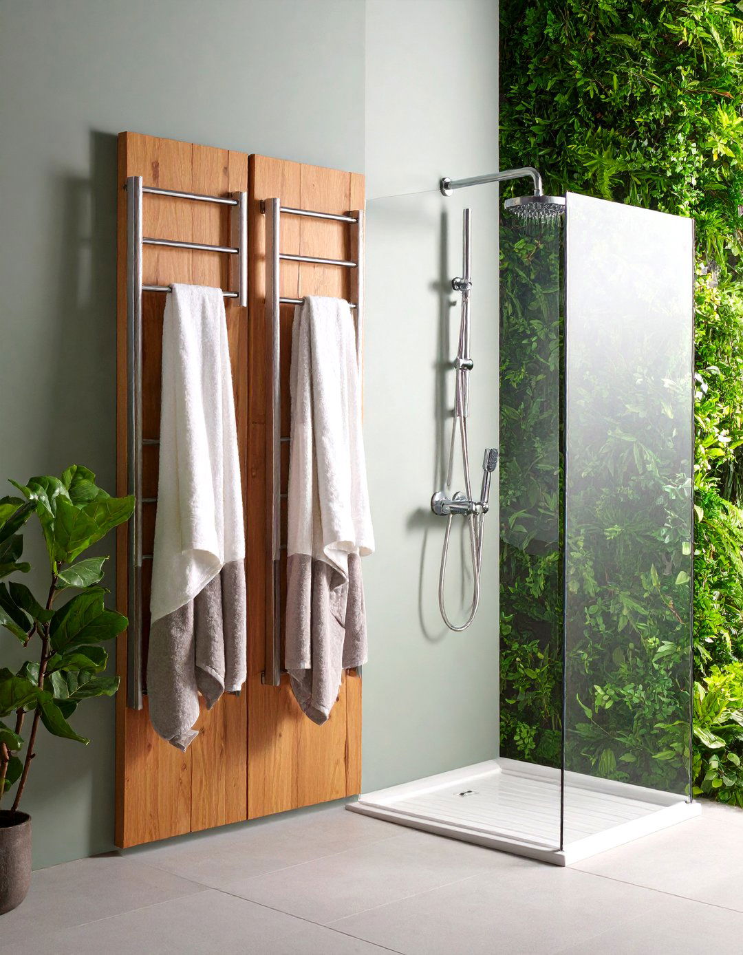 Vertical Towel and Accessory Rails - 20 Small Shower Ideas