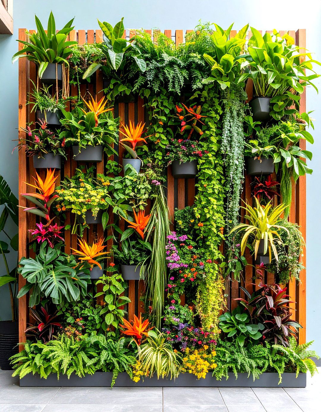 Vertical Tropical Garden Living Wall Spectacle - 20 Tropical Garden Ideas