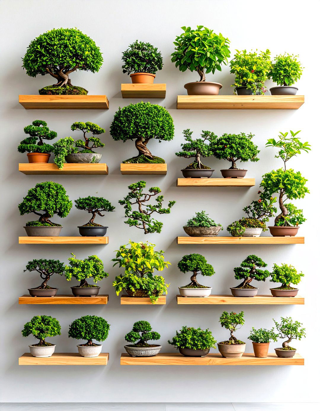 Vertical Wall Bonsai Garden - 20 Bonsai Garden Ideas