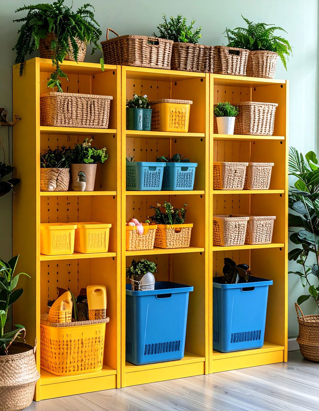 Vertical Wall Storage - 20 Sewing Room Ideas