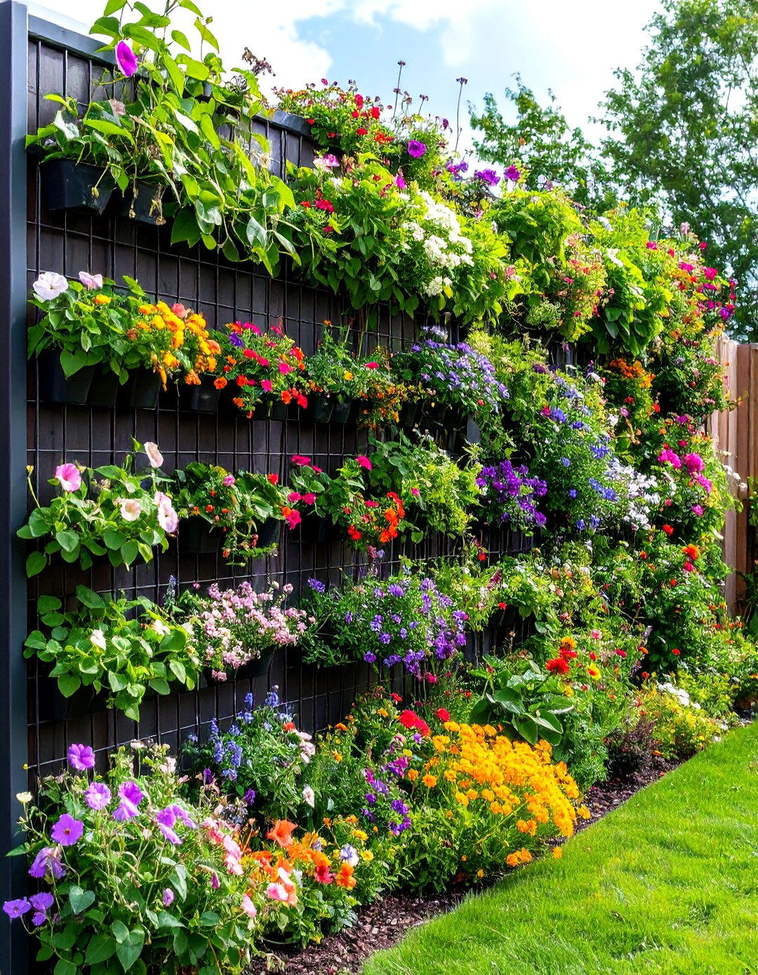 Vertical Wildflower Garden - 20 Wildflower Garden Ideas