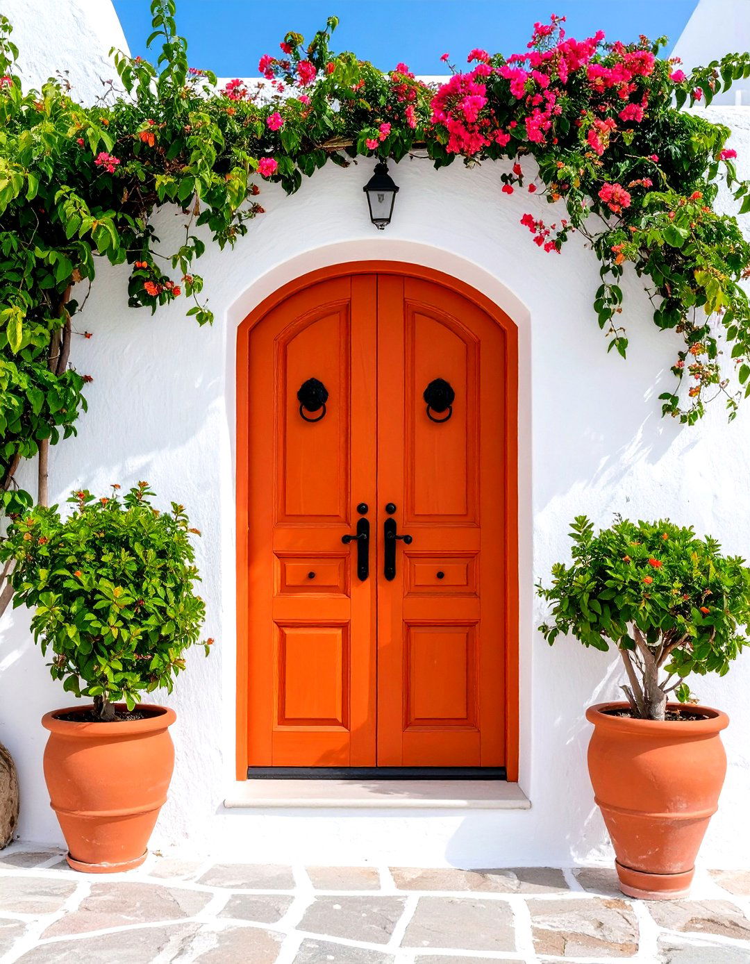 Vibrant Painted Doors in Bold Terracotta or Turquoise - 20 Spanish Style Front Door Ideas