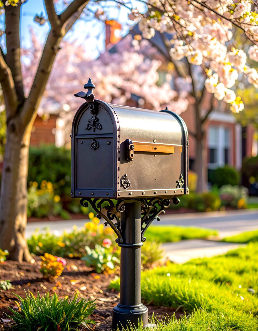 Victorian Brick Mailbox with Ornate Decorative Elements - 20 Brick Mailbox Ideas