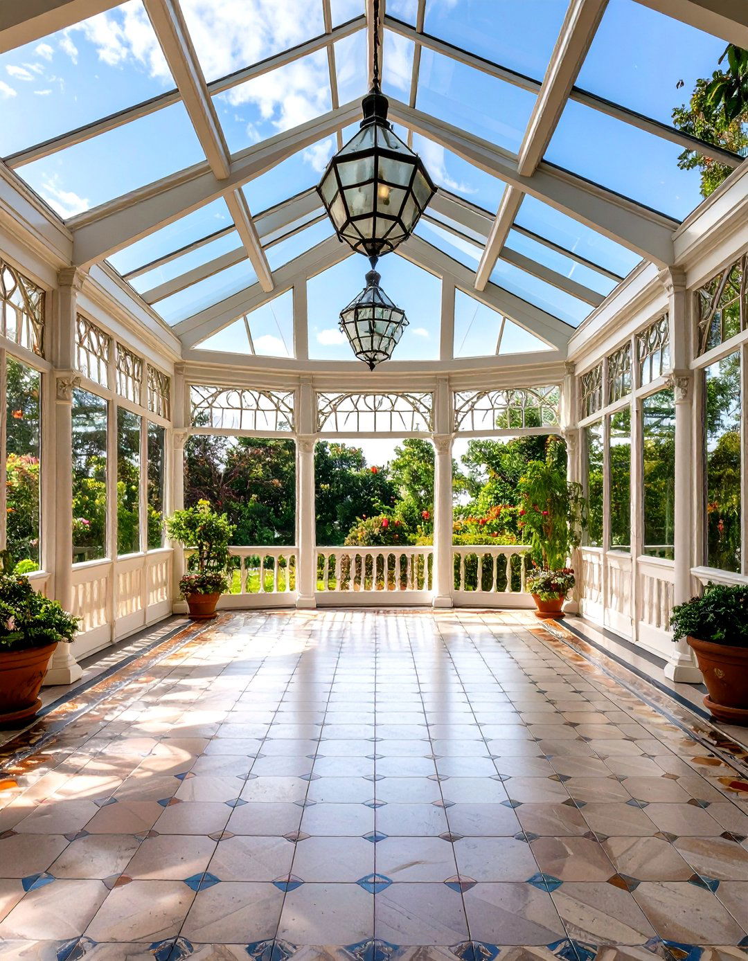 Victorian Conservatory Style Glass Porch Charm - 20 Glass Porch Design Ideas