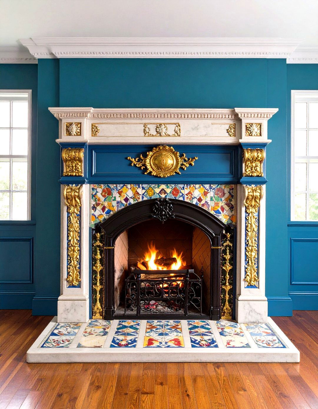 Victorian Fireplace Grandeur - 20 Traditional Fireplaces
