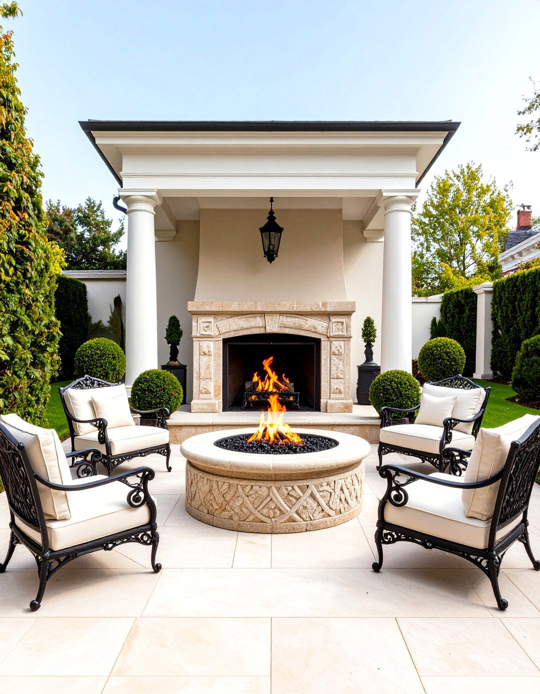 Victorian Formal Patio Ideas With Firepit - 20 Patio Ideas With Firepit
