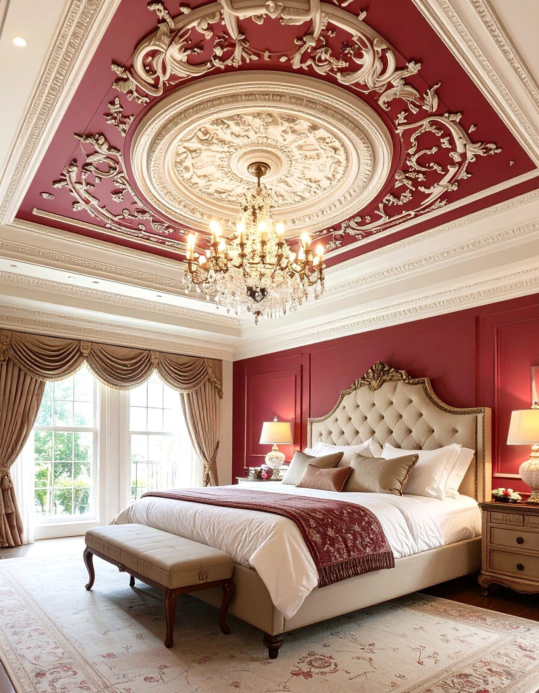 Victorian Inspired Reverse Tray Ceiling - 20 Reverse Tray Ceiling Ideas