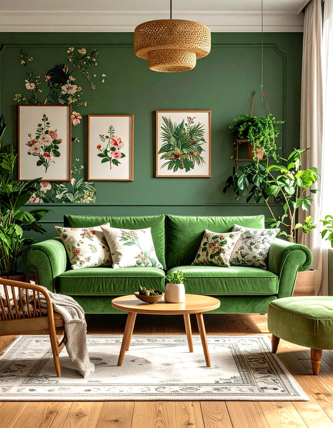 Victorian Living Room with Botanical Garden Theme - 20 Victorian Living Room Ideas