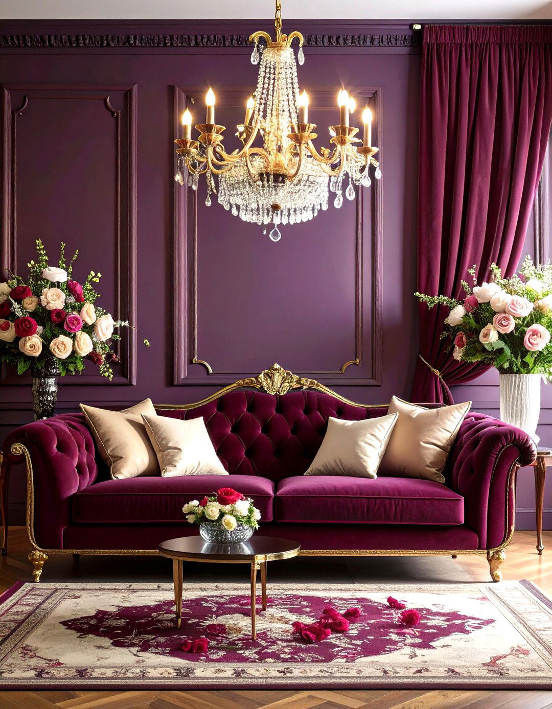 Victorian Living Room with Dark Romance Appeal - 20 Victorian Living Room Ideas