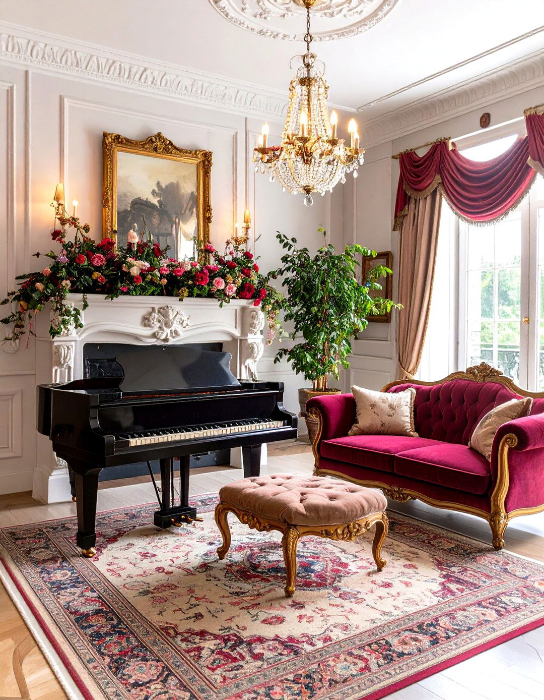 Victorian Living Room with Music Room Heritage - 20 Victorian Living Room Ideas