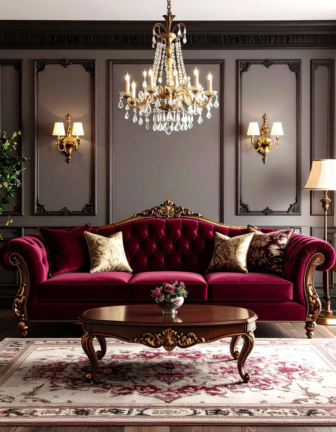 Victorian Modern Grey Walls Black Trim Living Room - 20 living room grey walls black trim